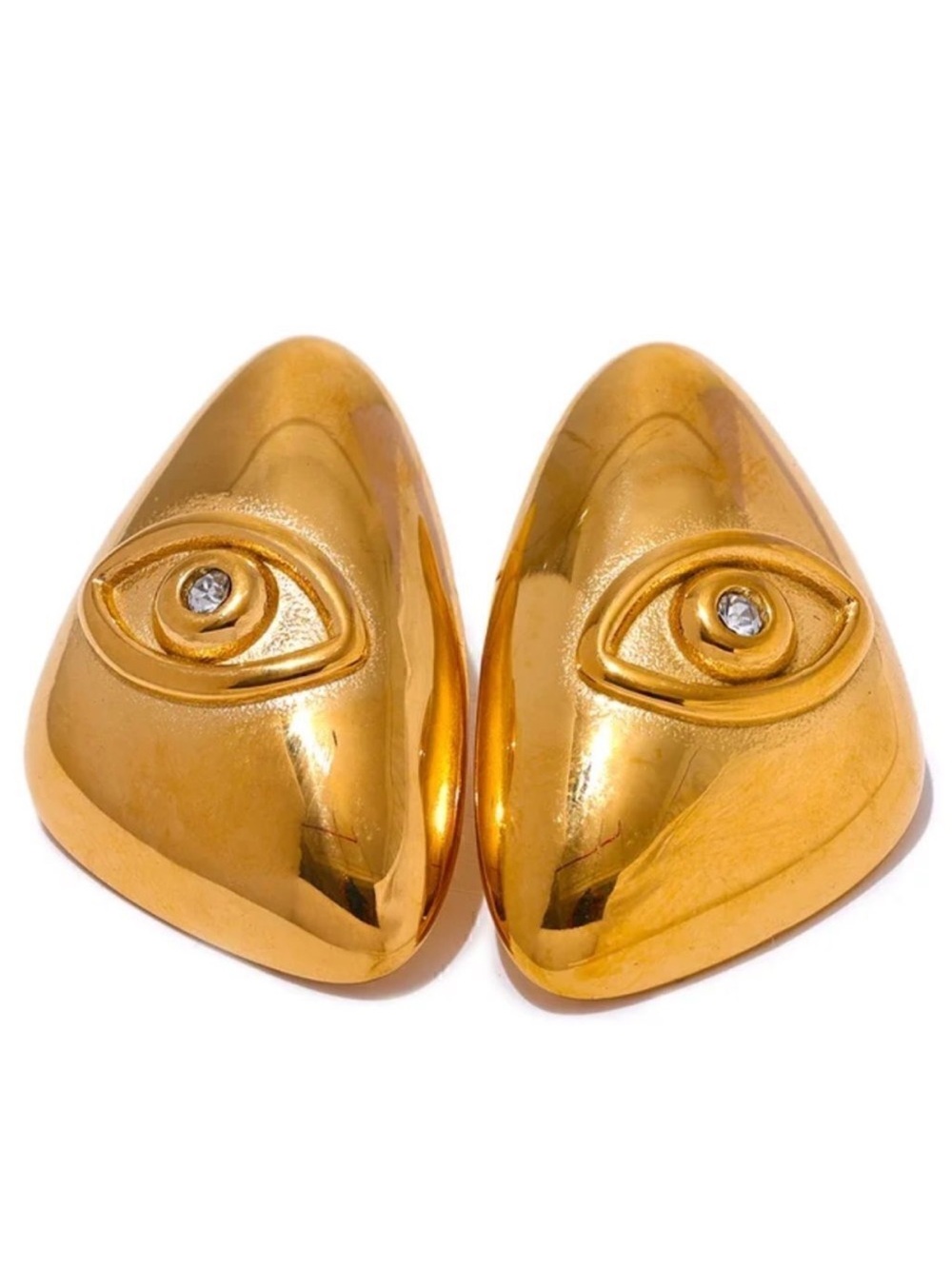 Gold-tone Eye Earrings A12